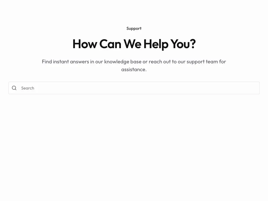 Page Header With Search