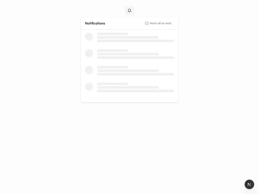 Notification Tray With Loading