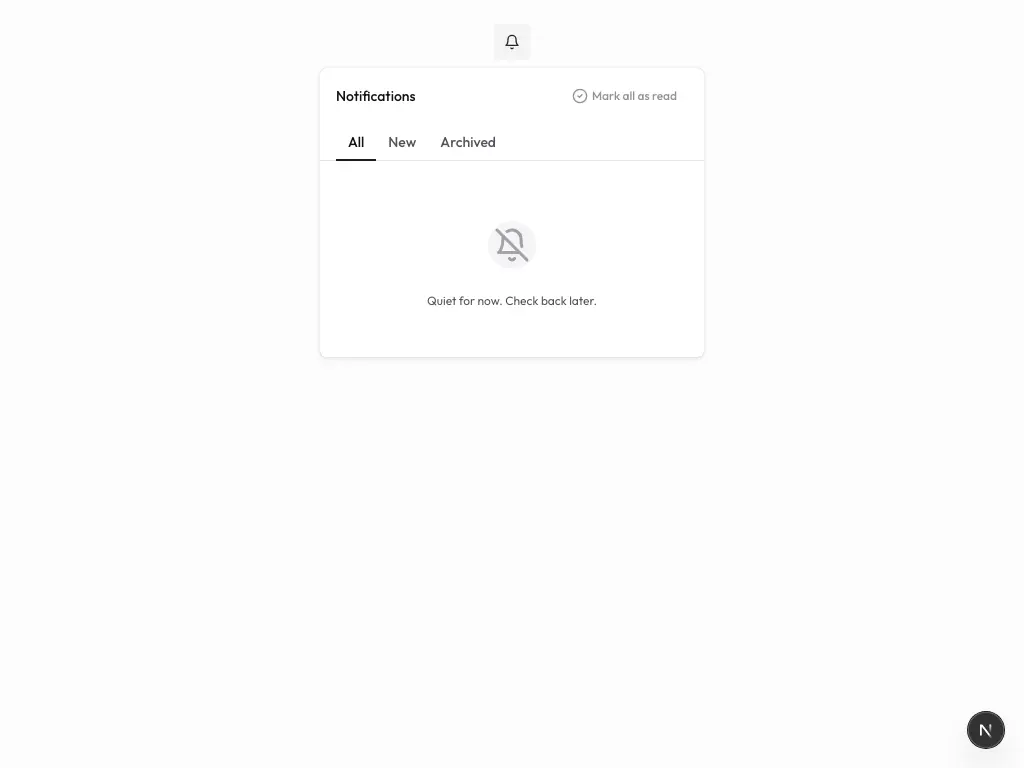 Notification Tray With Tabs Empty State