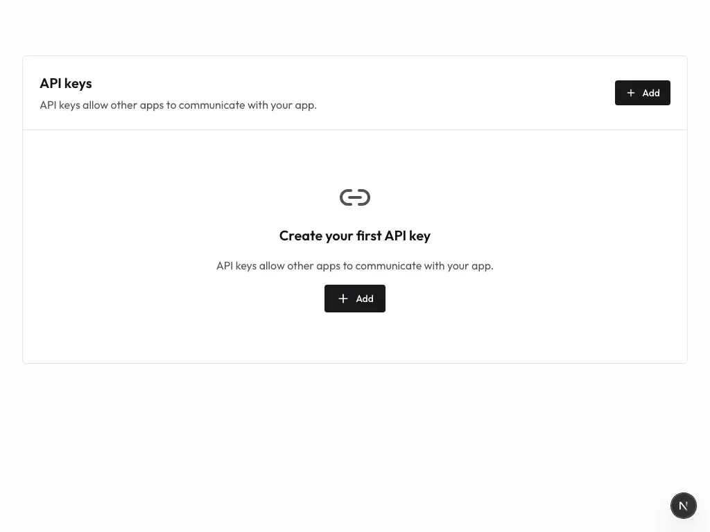 Setting Api Key Empty State