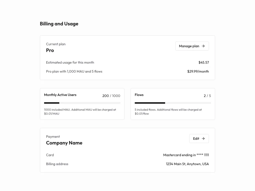 Setting Billing Usage
