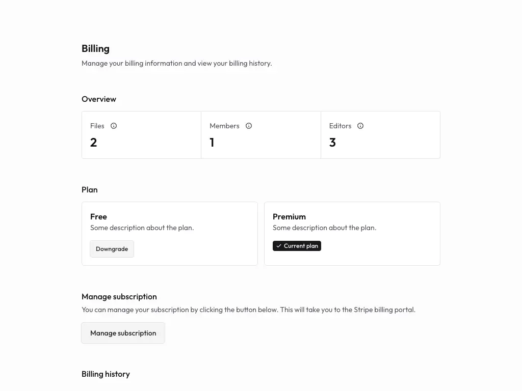 Setting Billing